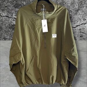 Staple Men's Olive Windbreaker Large
